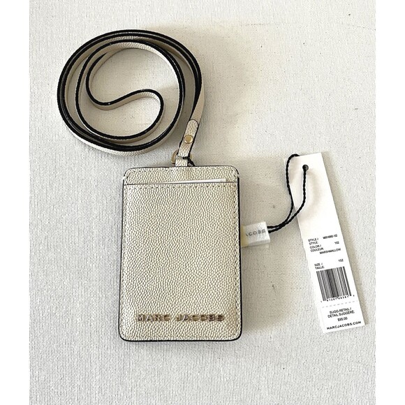 New Marc Jacobs Lanyard ID Holder Marshmallow - Picture 3 of 3